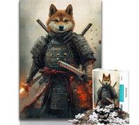 Puzzle 1000 pièces Guerrier Corgi Japonais pour Adultes, Cadeaux, Aide Le Cerveau à exercer, Jouets addictifs pour cultiver la Patience, Excellent Cadeau 38x26cm