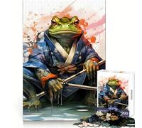 Puzzle 1000 pièces Guerrier Crapaud Guerrier Grenouille pour Adolescents, développement de la mémoire, Jeu d'intérieur, découpe Fine, Cadeau du Père Noël 38x52cm