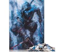 Puzzle 1000 pièces Guerrier Ninja Bleu pour Adultes, Puzzle pour Un Moment en Famille, défi cérébral 1000 pièces (75 x 50 cm)