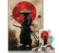 Puzzle 1000 pièces Guerrier Ninja Japonais Puzzle 1000 pièces pour Adultes et Adolescents décoration d'intérieur Unique et Cadeaux pour Les 14 Ans et Plus (50x75cm)