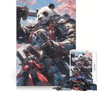 Puzzle 1000 pièces Guerrier Panda Samouraï pour Adolescents Jeu de réflexion et de détente pour Les fêtes (38x52cm)