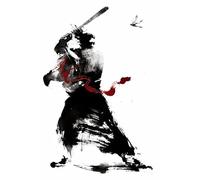 Puzzle 1000 pièces Guerrier Samouraï Artiste Décoration d'intérieur Éducatif Soulagement du Stress Intellectuel Jouet Amusant Jeu Familial Enfants Adultes Défi Puzzle Cadeau 26X38CM