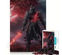 Puzzle 1000 pièces Guerrier samouraï aux épées enflammées pour Adolescents Renforce la mémoire, apaise et détend Finition de qualité (38x52cm)
