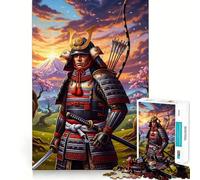 Puzzle 1000 pièces Guerrier samouraï avec Arc et épée pour Adultes et Adolescents Jeu Anti-Stress Idée Cadeau Originale (38x52cm)