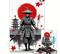 Puzzle 1000 pièces Guerrier samouraï avec épée et bâton pour Adolescents Renforce la mémoire, apaise et détend Finition de qualité (38x26cm)