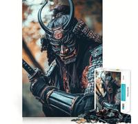 Puzzle 1000 pièces Guerrier Samouraï avec Masque Jeu de logique Solide pour Adolescents Découpe précise (38x52cm)