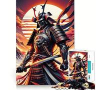 Puzzle 1000 pièces Guerrier Samouraï Néon pour Adolescents Jeu de Logique Solide et Amusant Découpe de Précision (50x75cm)