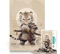 Puzzle 1000 pièces Guerrier Samouraï Tigre pour Adultes, défi Difficile, idéal pour Une détente absolue 38x26cm