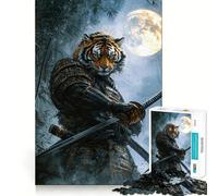 Puzzle 1000 pièces Guerrier Samouraï Tigre pour Adultes, défi Difficile, Jouet Intelligent et Amusant, découpe précise, Cadeau Artistique 38x52cm