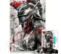Puzzle 1000 pièces Guerrier Spartiate Jeu de logique pour Adultes Cadeau de qualité supérieure 38x52cm