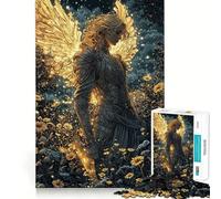 Puzzle 1000 pièces Guerrière angélique au Clair de Lune Jeu de réflexion créatif Découpe Nette Composants Robustes Idéal pour Les Voyages (38x52cm)