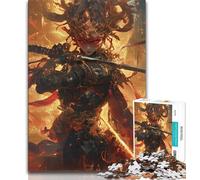Puzzle 1000 pièces Guerrière Ninja Japonaise pour Adultes et Adolescents, Jeu Stimulant, idéal comme Cadeau pour Toute la Famille (50x75cm)