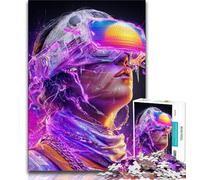 Puzzle 1000 pièces Guerriers Néon pour Adultes, Jouet éducatif et décompressant, idéal pour Les Cadeaux et Les Jouets 50x75cm