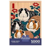 Puzzle 1000 Pièces Guinea Pigs in Japanese Style Puzzle Adulte, Casse-tête, Découpe De Précision, Cadeau Unique pour Anniversaire Et Noël 70x50cm/1000pcs