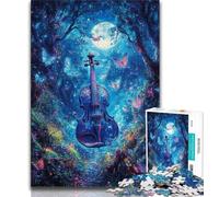 Puzzle 1000 pièces Guitare Forestière pour Adultes, Jeux d'Activités Familiales, Jouet DIY pour Décoration Murale Maison, Cadeaux 38x26cm