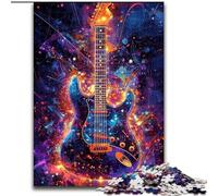 Puzzle 1000 pièces Guitare Néon pour Adolescents, Jouet de Divertissement Familial idéal comme Cadeau pour Toute la Famille (Taille 26x38cm)