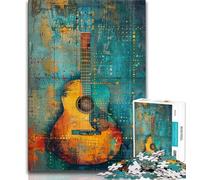 Puzzle 1000 pièces Guitare pour Adultes, Jeux d'activités familiales stimulants, Jouet à Faire soi-même pour décoration Murale de la Maison, Cadeaux 50x75cm