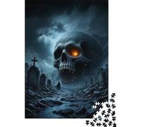 Puzzle 1000 Pièces Halloween Skull Decorations for Sale Puzzles pour Adultes Améliore La Mémoire Interaction Parent-Enfant Casse-tête Jeux De Société 52x38cm/1000pcs