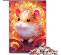 Puzzle 1000 pièces Hamster en Bois, Jeu de réflexion Stimulant, activité familiale Interactive (Taille 38x26cm)