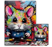 Puzzle 1000 pièces Hamster en Carton pour Adultes, Casse-tête Stimulant à Faire soi-même, Jeu Familial idéal ou Cadeau décoratif 26x38cm / 10,23x14,96 Pouces