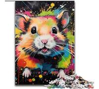 Puzzle 1000 pièces Hamster, idée Cadeau pour Les fêtes, Illustration Humoristique et détaillée (Taille 50x75cm)