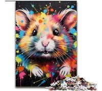 Puzzle 1000 pièces Hamster, idée Cadeau pour Les fêtes, Illustration Humoristique et détaillée (Taille 50x75cm)