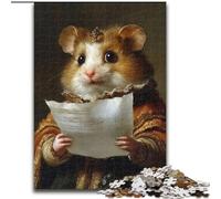 Puzzle 1000 pièces Hamster King Puzzle 1000 pièces Convient pour Les Anniversaires, Halloween, Thanksgiving, Pâques (Taille 50x75cm)