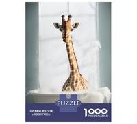Puzzle 1000 Pièces Happy Giraffe in The Bath Puzzles pour Adultes, Jouet, Décoration Murale, Course De Vitesse Manuelle, Idéal comme Cadeau pour Toute La Famille 38x26cm/1000pcs