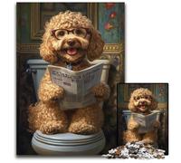Puzzle 1000 pièces Happy Goldendoodle en Bois, Jeux éducatifs, Anti-Stress, décoration d'intérieur, pour 14 Ans, 50x75cm