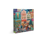 Eeboo – Puzzle adulte A Happy Holiday – 1000 pièces – 58,5 x 58,5 cm – Noir