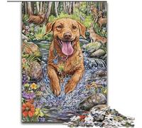Puzzle 1000 pièces Happy Labrador Puzzle 1000 pièces Jeu de réflexion pour Adolescents, pour Une soirée de Jeux en Famille (Taille 26x38cm)