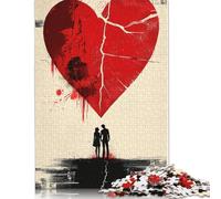 Puzzle 1000 Pièces Happy Lovers pour Adultes Puzzle Rectangulaire Créatif Puzzle en Bois Jeu de 1000 Pièces Jouet (75x50cm)