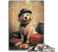 Puzzle 1000 pièces Happy Puppy pour Adultes et Adolescents, Jeux éducatifs, décoration Murale, Cadeaux d'anniversaire et de Noël Uniques (38x26cm)