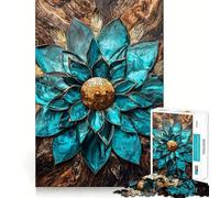 Puzzle 1000 pièces Harmonie Bois et Or Jeu de réflexion ludique Pièces précises et sans Couture Passe-Temps Fascinant pour Les Moments de détente (38x52cm)