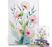 Puzzle 1000 pièces Harmonie des pétales Pastel pour Adultes, 1000 pièces, pour renforcer la mémoire, activité à la Maison, Bords Nets, Cadeau Festif (50x75cm)