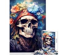 Puzzle 1000 pièces Harmonie et Âmes Sœurs Crâne Décoration Intérieure Jouet pour Les Amateurs de Jeux et de Manipulation Liste de souhaits avec Le Père Noël Dimensions 38x52cm