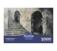 Puzzle 1000 Pièces Haunting Staircase Scene Puzzle Adulte, Casse-tête, Découpe De Précision, Cadeau Unique pour Anniversaire Et Noël 70x50cm/1000pcs