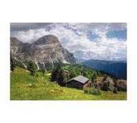 Puzzle 1000 Pièces ，Haute alpage de Kolfuschger avec Le Sassongher - Corvara, Tyrol du Sud，Cadeau Déco À La Maison Moderne Festival Bricolage Cadeau Jeu Intellectuel（50x70cm）-AC1