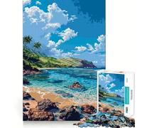 Puzzle 1000 pièces Hawaï Kauai Pixel Art,Assemblage précis,Jeu de Concentration,entraînement,Amusement,détente,Cadeau de Noël (38x52cm)