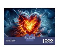 Puzzle 1000 Pièces Heart Shaped Ice Sculpture pour Adolescents - Jeu De Réflexion - Cadeaux pour Femmes - Idées Cadeaux Uniques pour Un Anniversaire Ou Noël 52x38cm/1000pcs