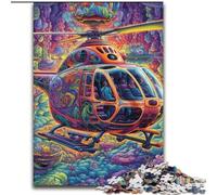 Puzzle 1000 pièces Hélicoptère coloré pour Adultes, Casse-tête Stimulant pour Adolescents, soirée de Jeux en Famille Amusante 50x75cm