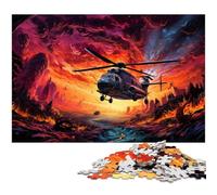Puzzle 1000 pièces Hélicoptère dans Un Ciel coloré Puzzle pour Adultes Puzzles en Papier Jeu Stimulant 1000 pièces (38 x 26 cm)