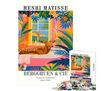 Puzzle 1000 pièces Henri Matisse Cerf dans Une Baignoire Jeu d'art à Faire soi-même Cadeau pour Femmes et Hommes Jeu éducatif Renforce l'amour au Sein du Couple Dimensions 50x75cm