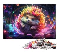 Puzzle 1000 pièces Hérisson, activité ludique et stimulante en Famille, pour Les Adolescents 50x75cm / 19,68x29,52 Pouces