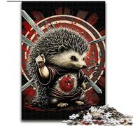 Puzzle 1000 pièces Hérisson Animal en Bois, ce Qui en Fait Un Excellent Cadeau pour s'amuser en Famille 50x75cm Oeuvre Décor Jouet Intelligent pour Les Jeux d'intérieur en Famille