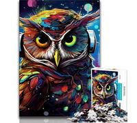 Puzzle 1000 pièces Hibou Animal pour Adolescents, Jeu Stimulant et décoration Murale familiale, Cadeaux d'anniversaire et de Noël Uniques (50x75cm)