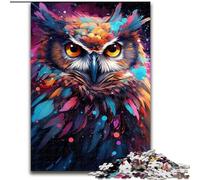 Puzzle 1000 pièces Hibou coloré, Puzzles pour Une soirée de Jeux en Famille, Une expérience visuelle stimulante et enrichissante (Taille 50x75cm)