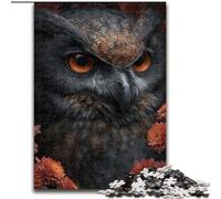 Puzzle 1000 pièces Hibou et Fleurs pour Ados, activités familiales Amusantes à la Maison, Cadeau d'anniversaire, Cadeau de Voyage (50x75cm)