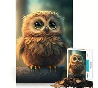 Puzzle 1000 pièces Hibou Mignon pour Adultes Jeu de réflexion et de détente Décoration Murale Transparente (50x75cm)