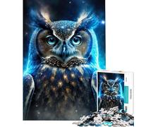 Puzzle 1000 pièces Hibou Nébuleuse Mystique Jeu de réflexion Stimulant l'intelligence Jouet addictif Cadeau d'anniversaire Défi Difficile (Dimensions 75x50cm)